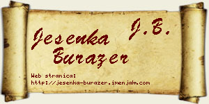 Jesenka Burazer vizit kartica